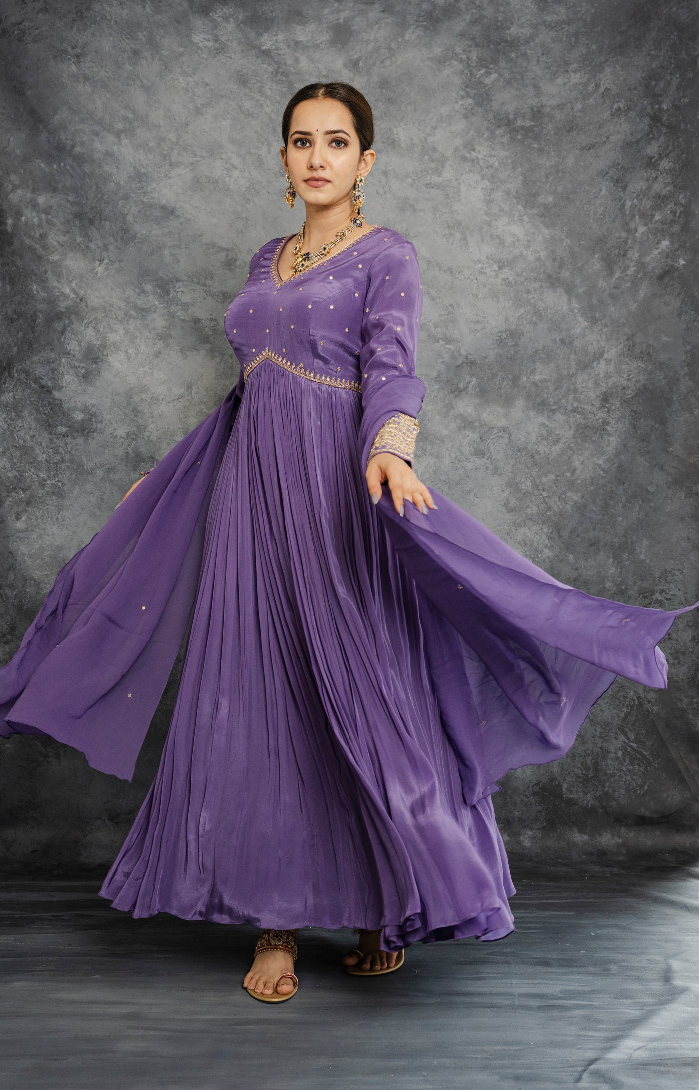 Haze purple Anarkali