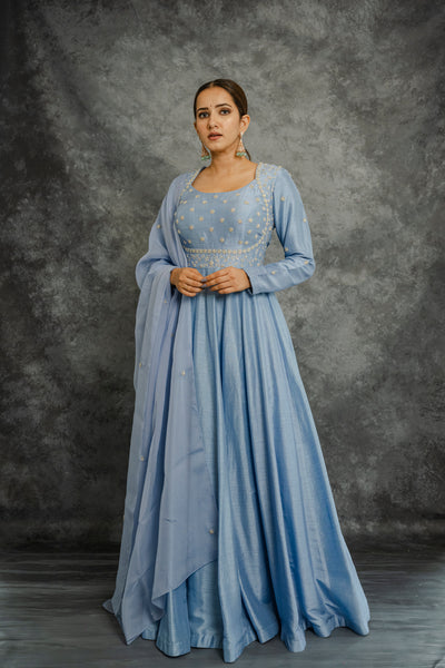 Light blue Anarkali