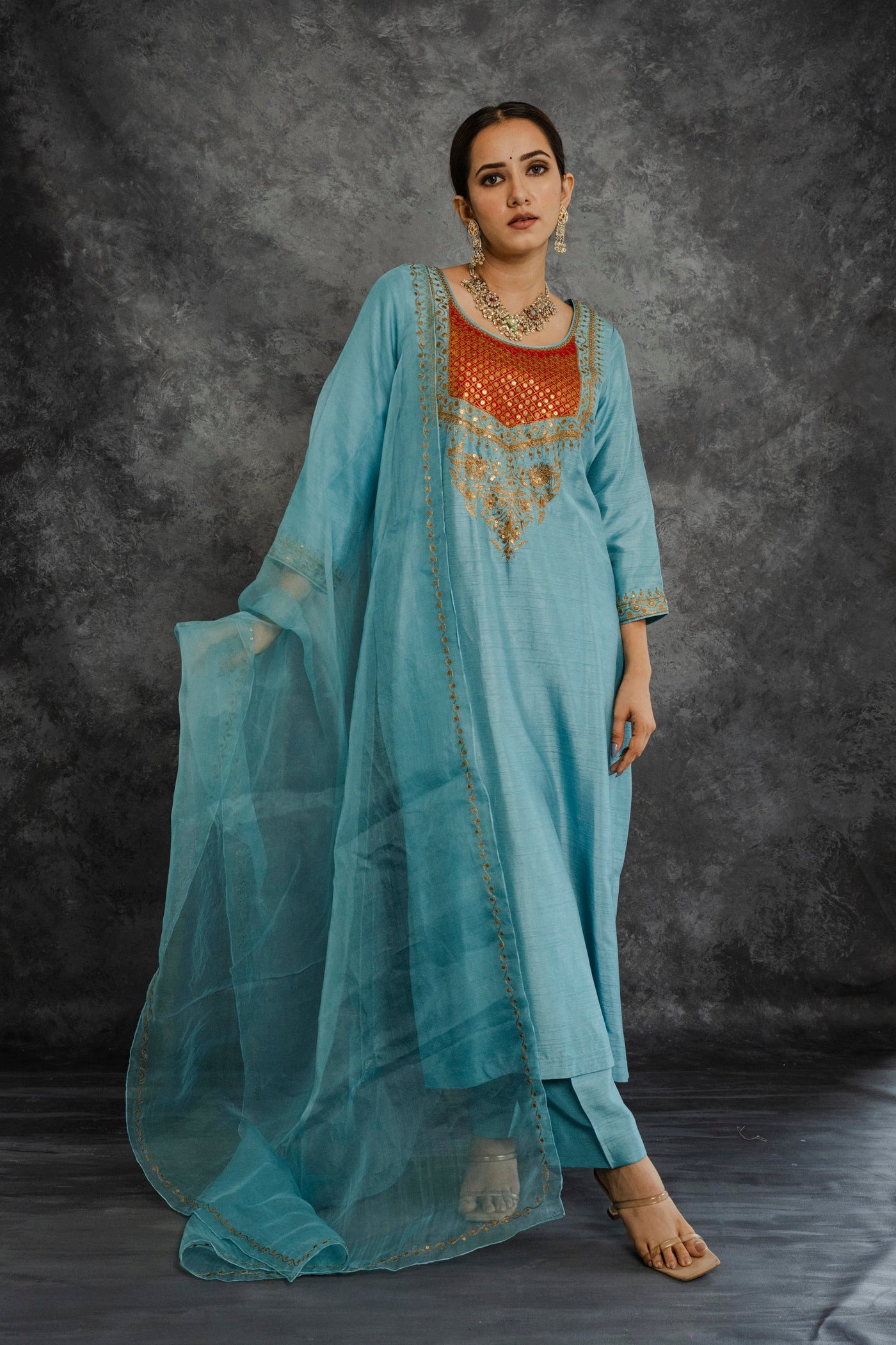 LIGHT BLUE KURTA SET