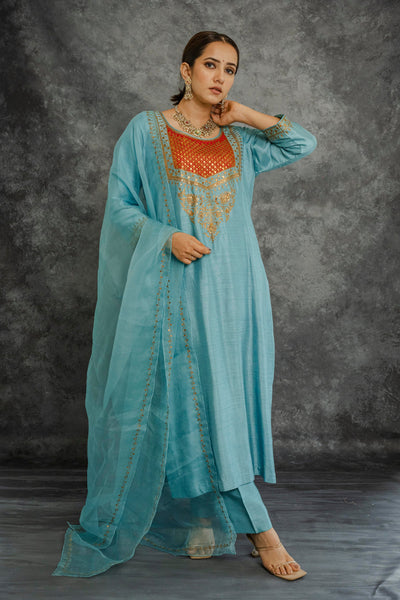 LIGHT BLUE KURTA SET