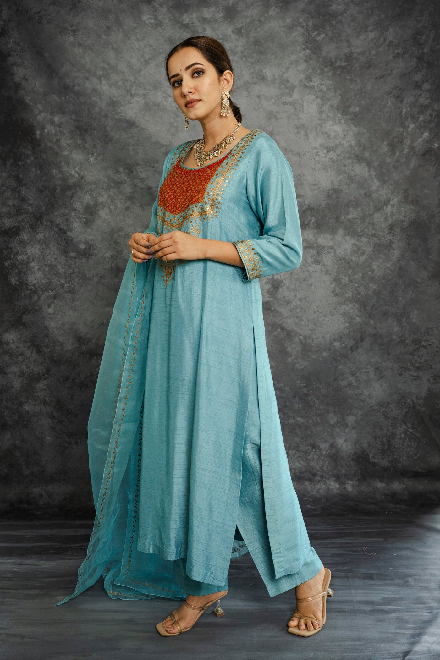 LIGHT BLUE KURTA SET