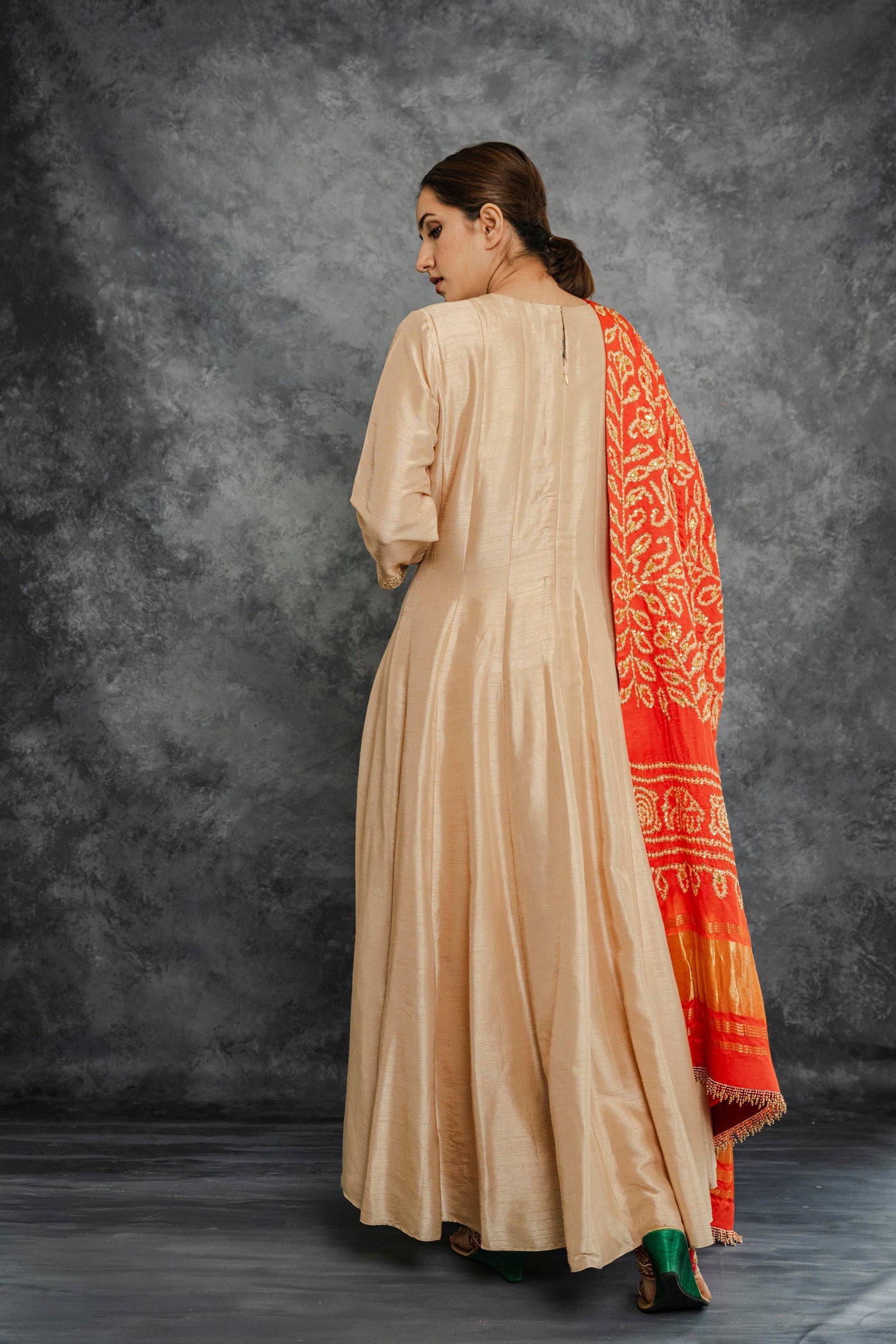 GOLDEN ANARKALI SET