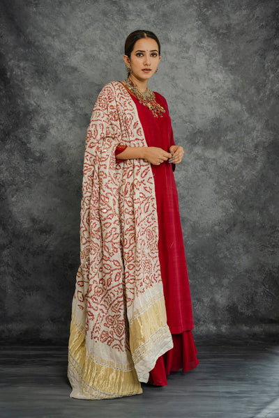 RED KURTA SET