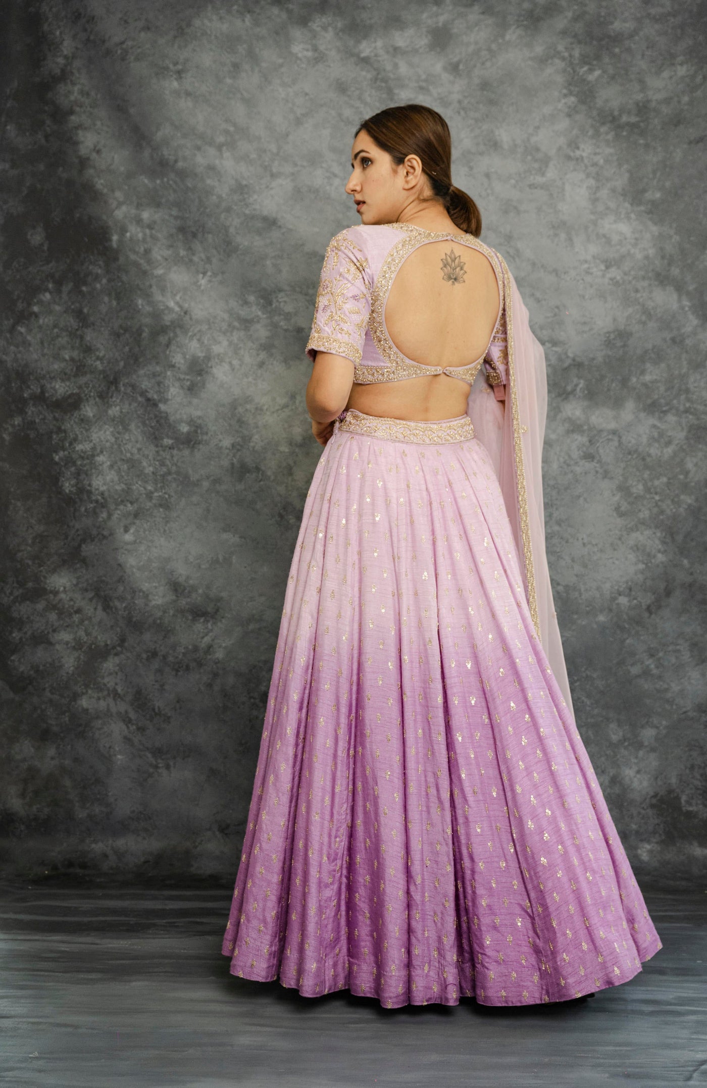 LAVENDER OMBRE LEHENGA SET