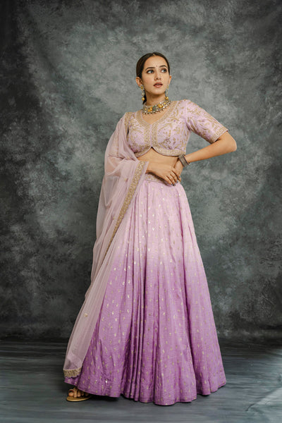 LAVENDER OMBRE LEHENGA SET
