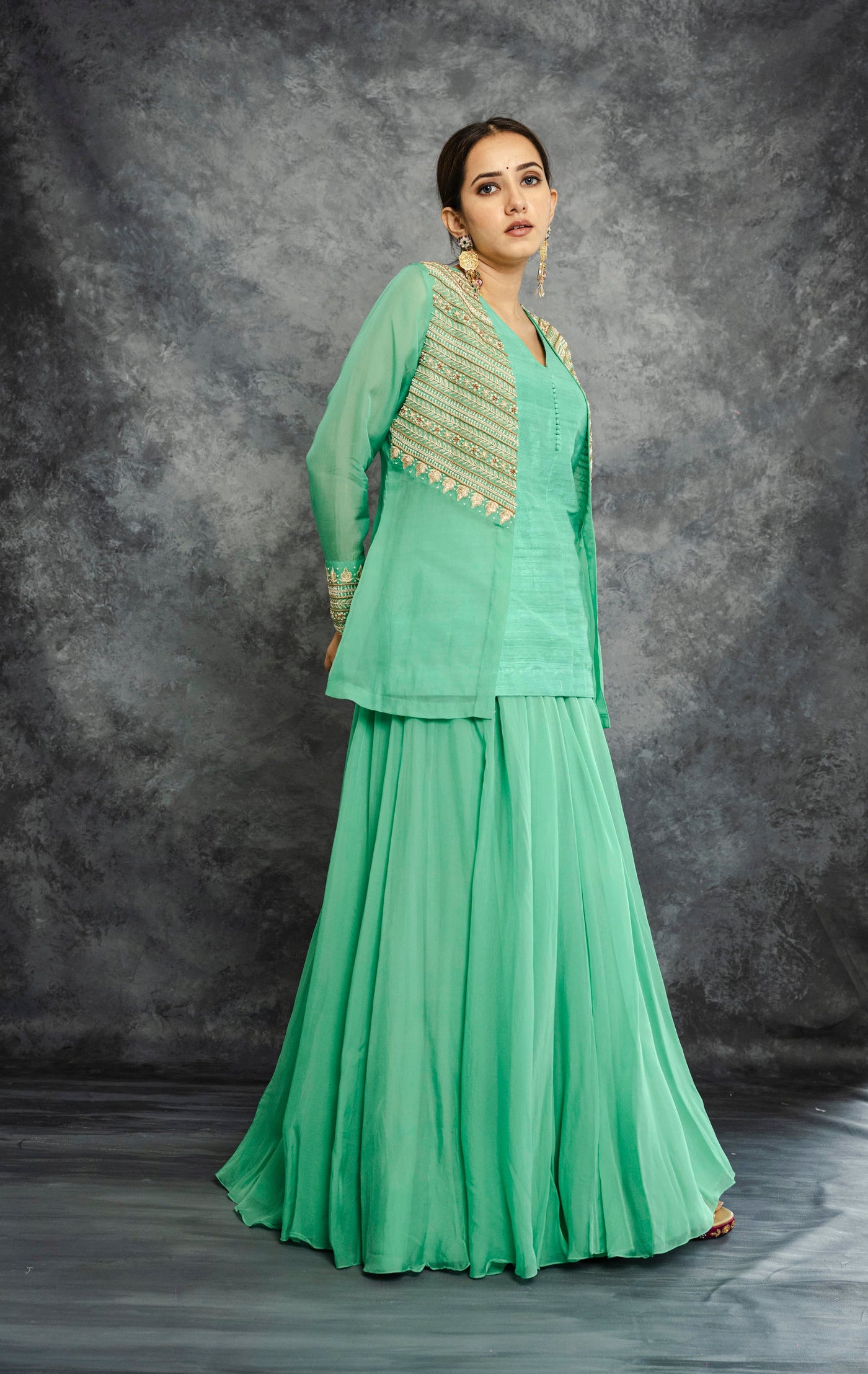 LIGHT GREEN INDOWESTERN SET