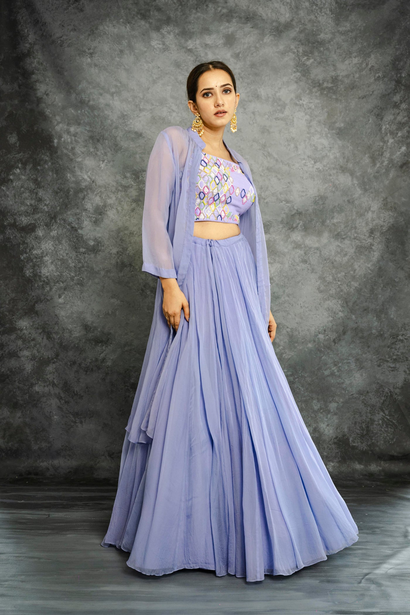 LAVENDER INDOWESTERN SET