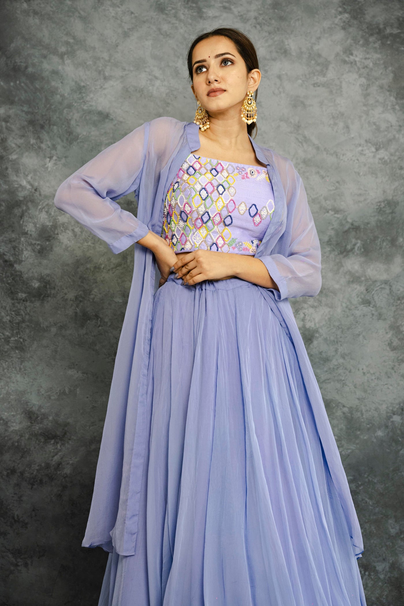 LAVENDER INDOWESTERN SET