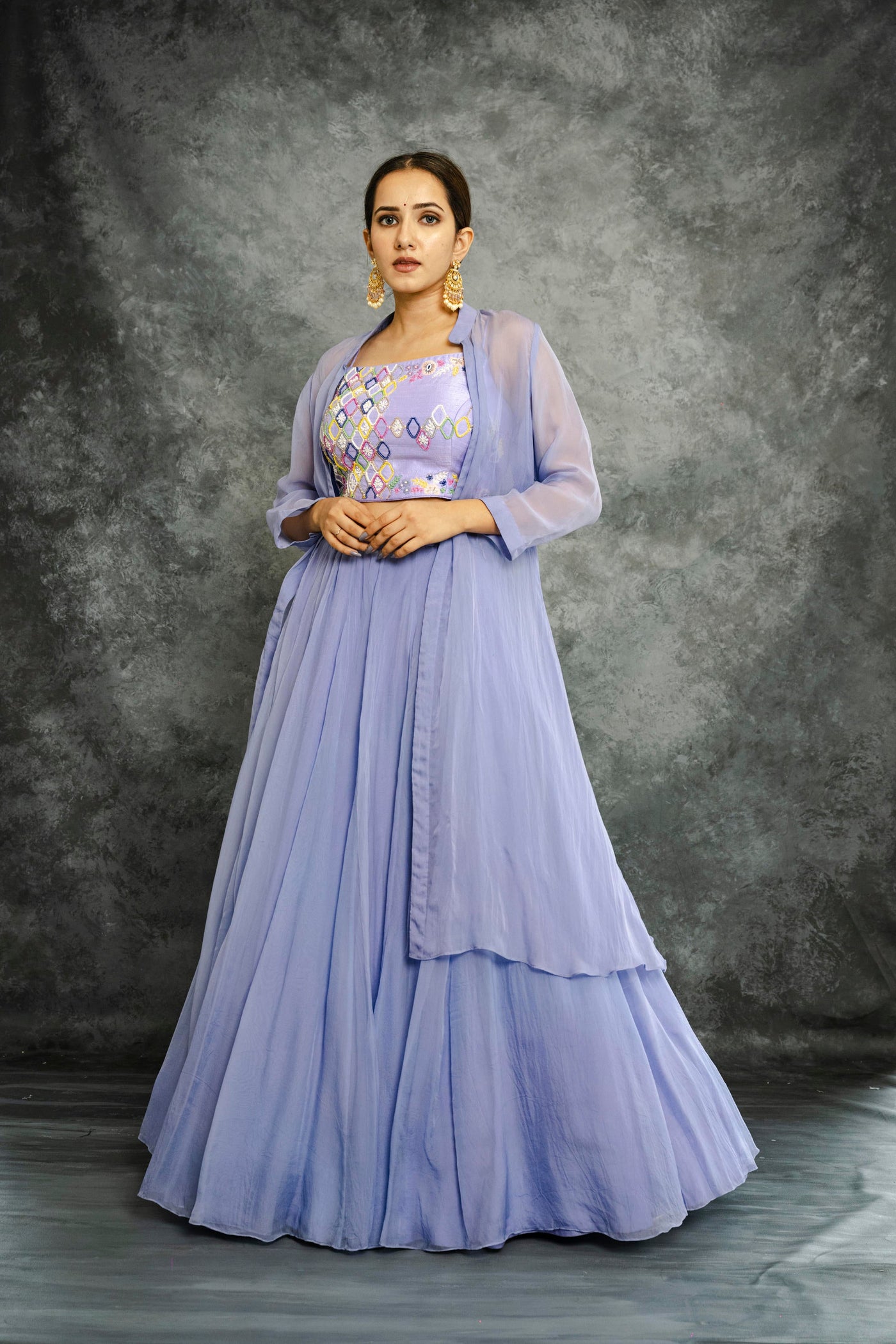 LAVENDER INDOWESTERN SET