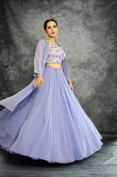 LAVENDER INDOWESTERN SET