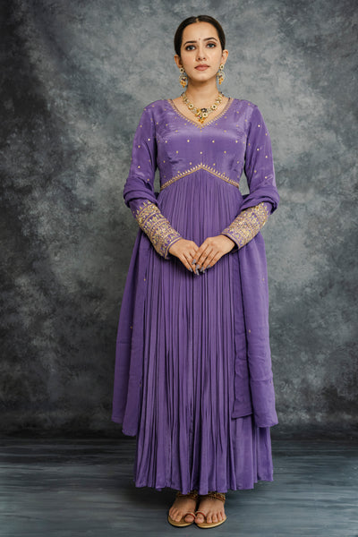 Haze purple Anarkali