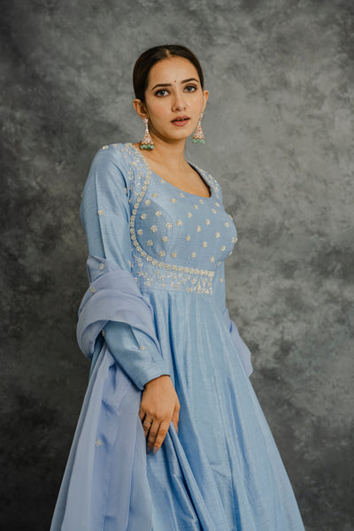 Light blue Anarkali