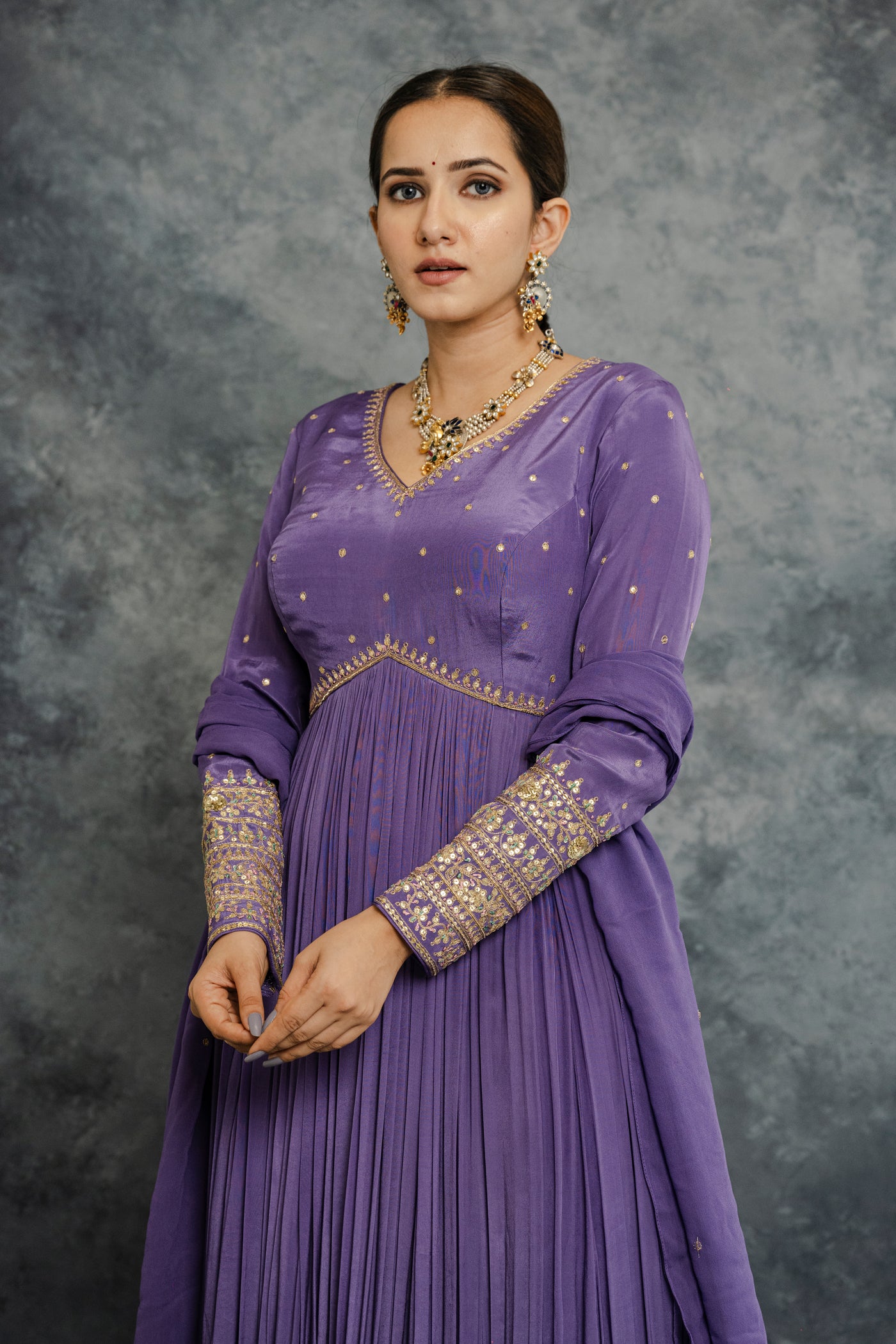 Haze purple Anarkali