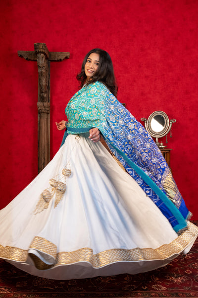 WHITE LEHENGA SET