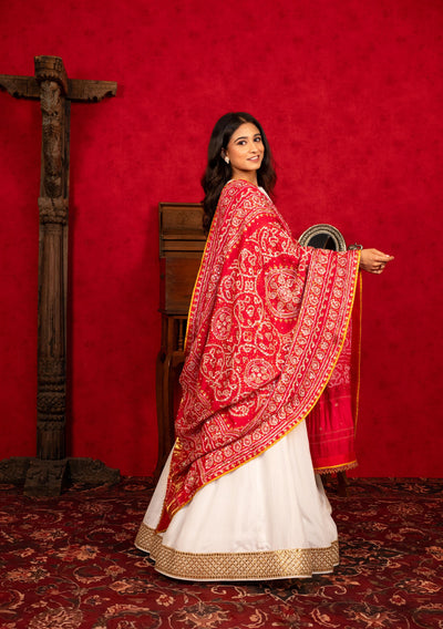 WHITE LEHENGA SET