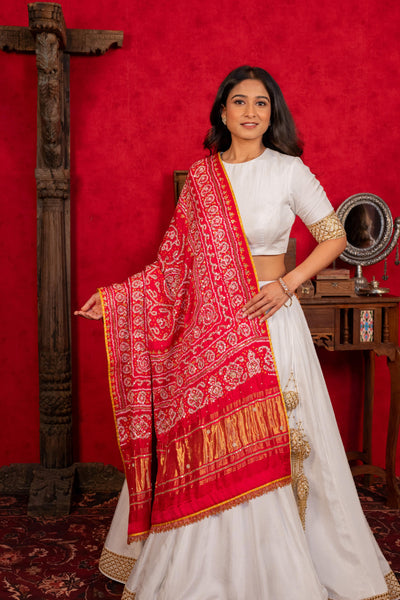 WHITE LEHENGA SET