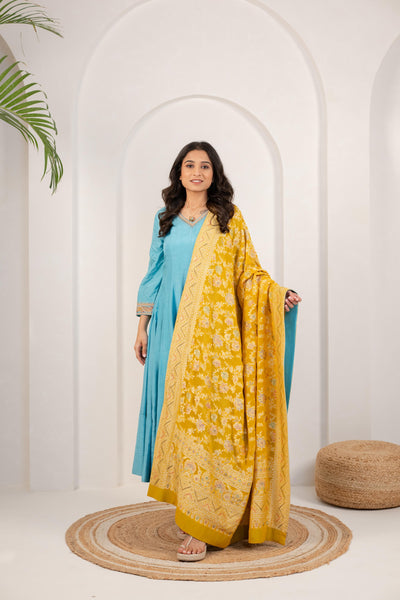 LIGHT BLUE ANARKALI SET