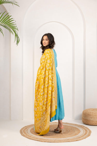LIGHT BLUE ANARKALI SET