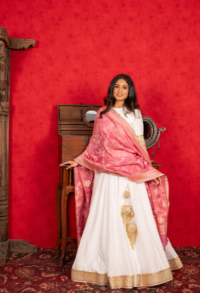 WHITE LEHENGA SET