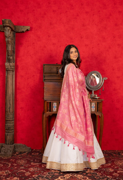 WHITE LEHENGA SET