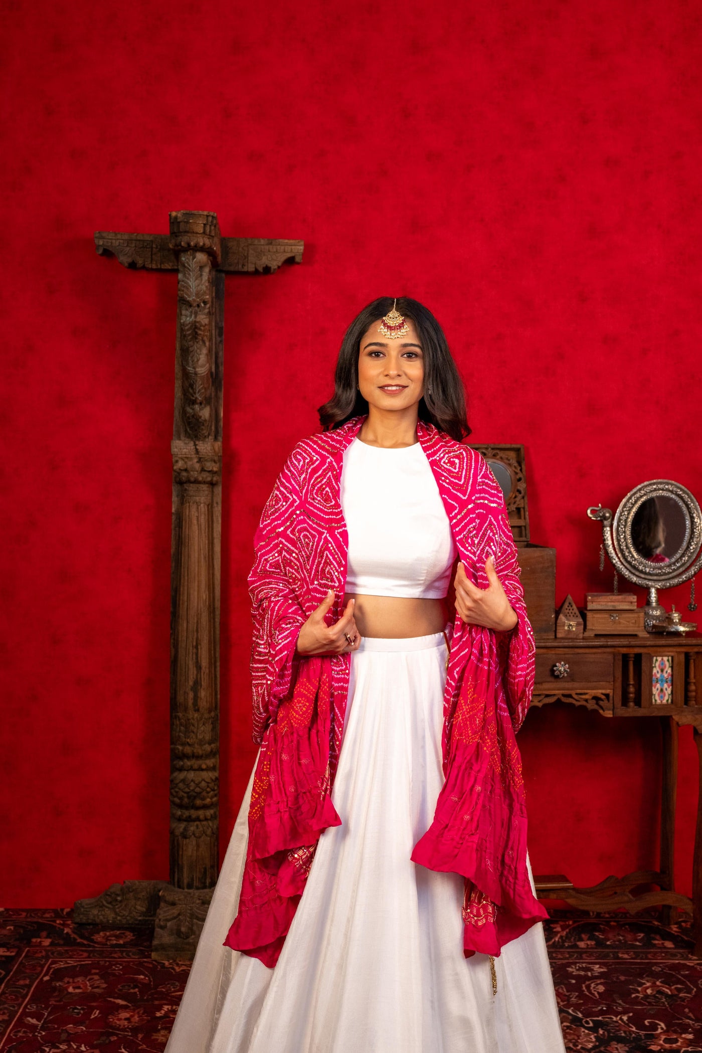 WHITE LEHENGA SET