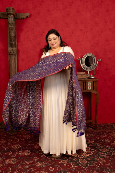 WHITE ANARKALI