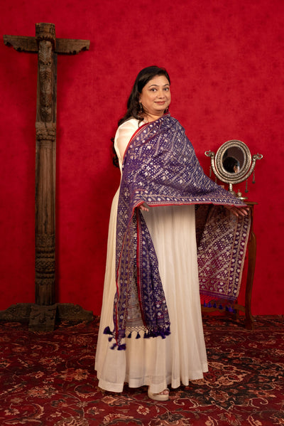 WHITE ANARKALI