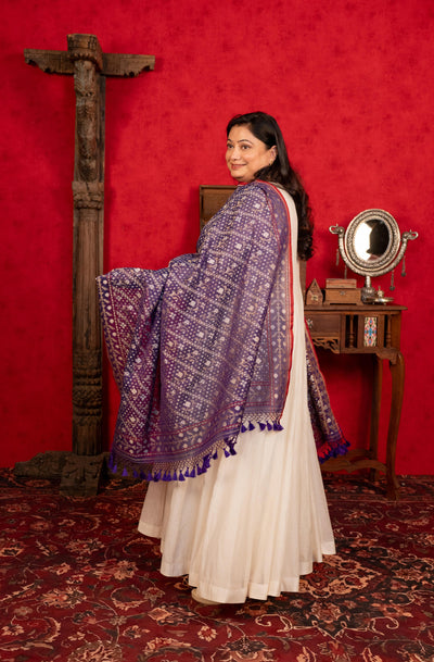 WHITE ANARKALI