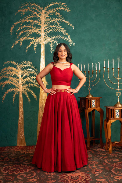 MAROON LEHENGA SET