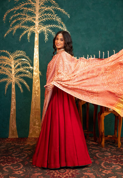 MAROON LEHENGA SET