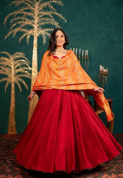 MAROON LEHENGA SET