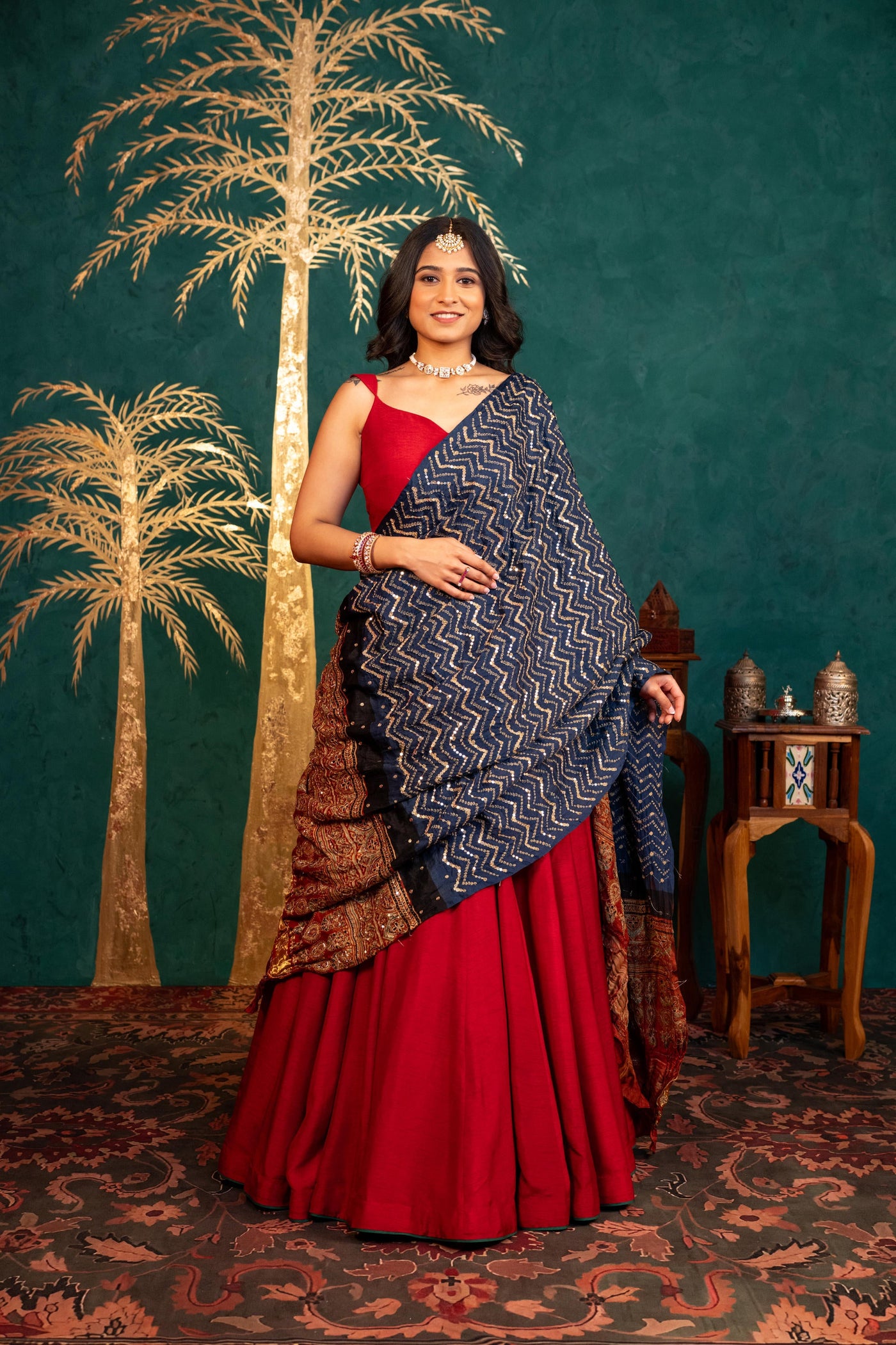 MAROON LEHENGA SET