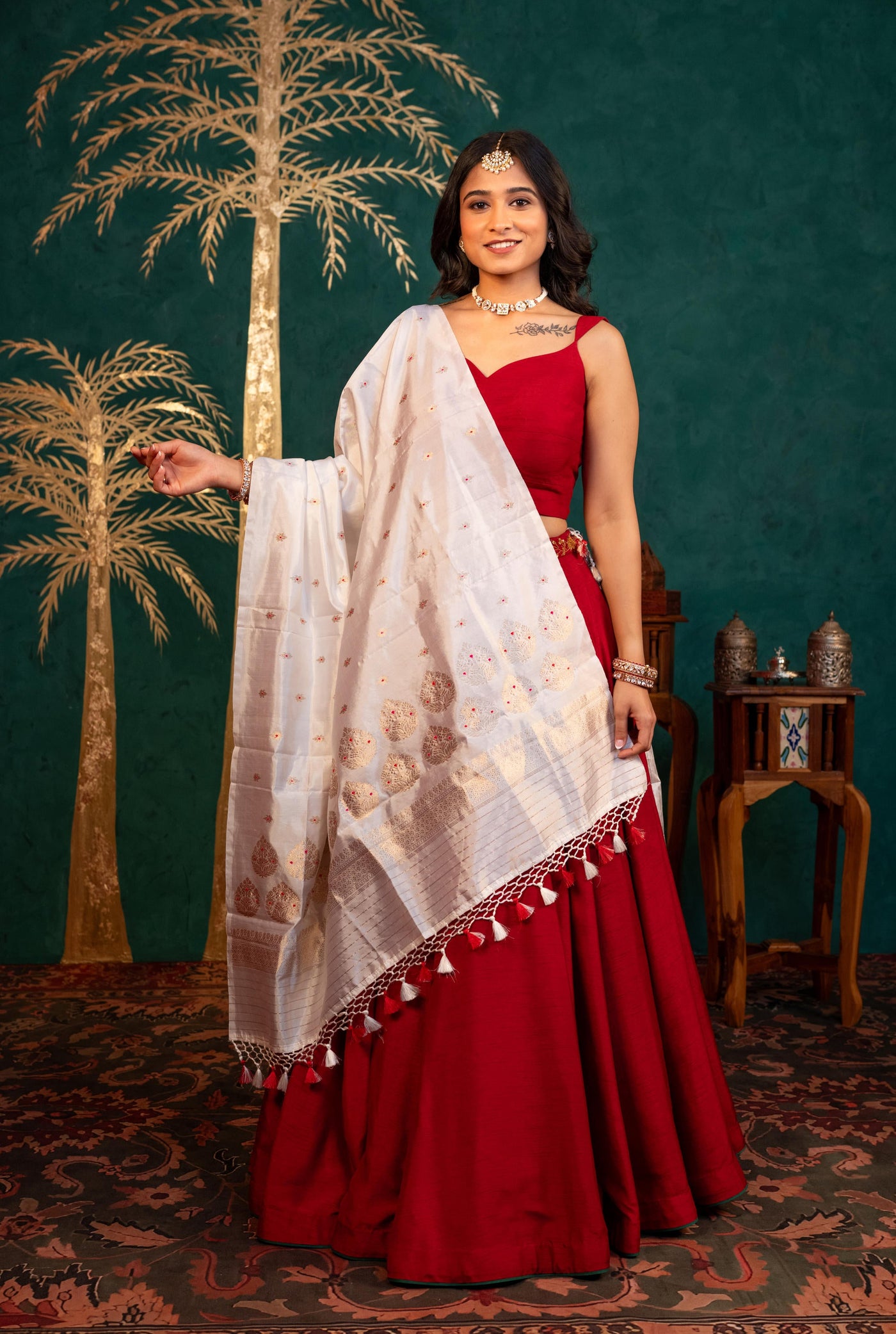 MAROON LEHENGA SET