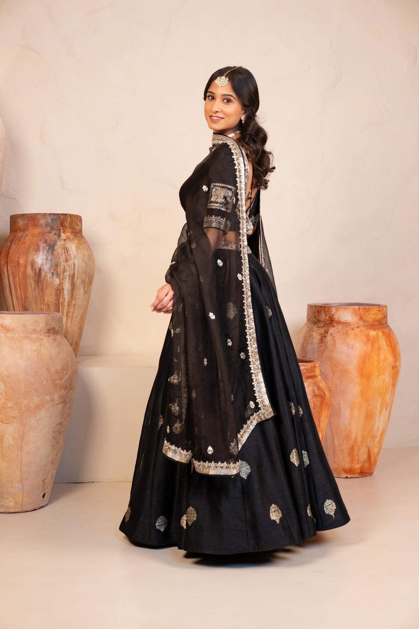 BLACK BANARASI LEHENGA