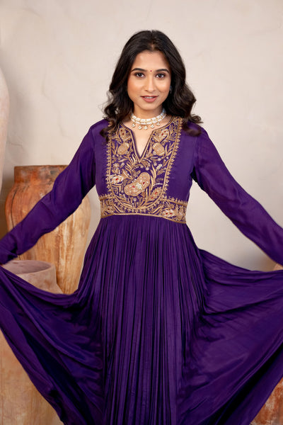 PURPLE ANARKALI SET