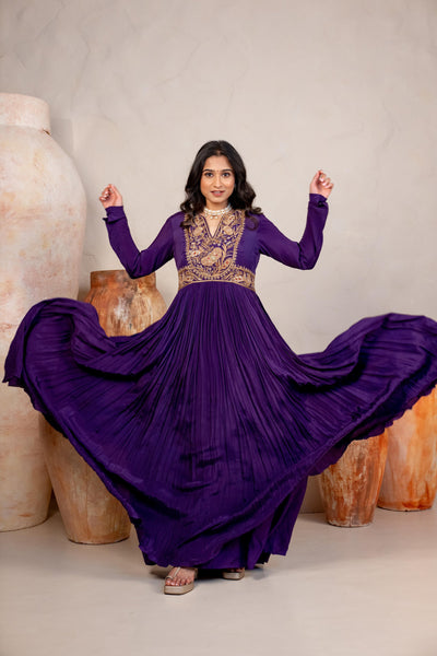PURPLE ANARKALI SET