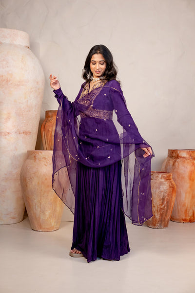 PURPLE ANARKALI SET