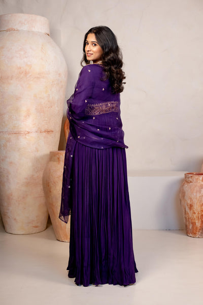 PURPLE ANARKALI SET