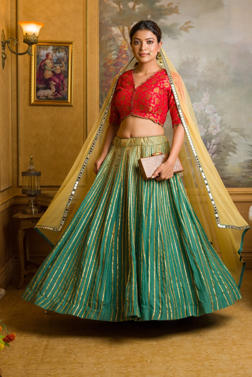 Fern green choli set