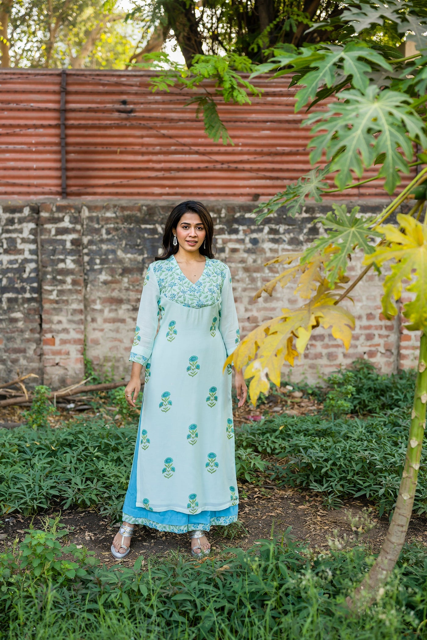 Light teal kurta