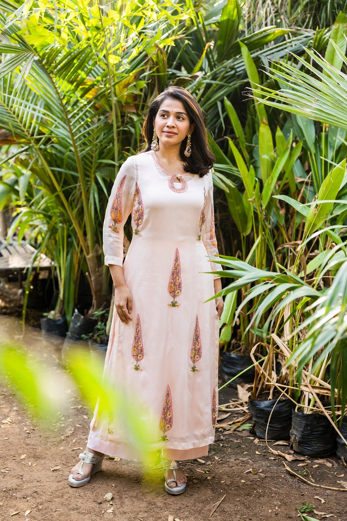 Champagne pink kurta set