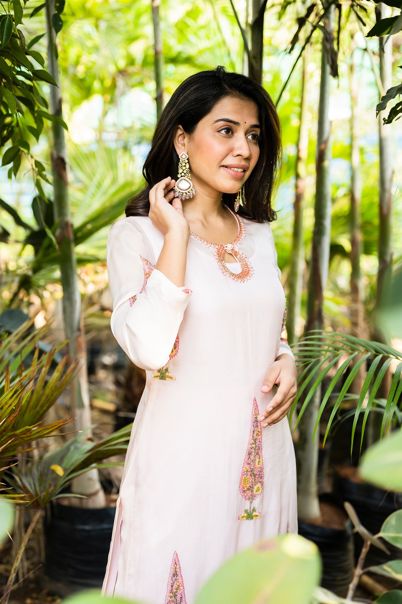 Champagne pink kurta set