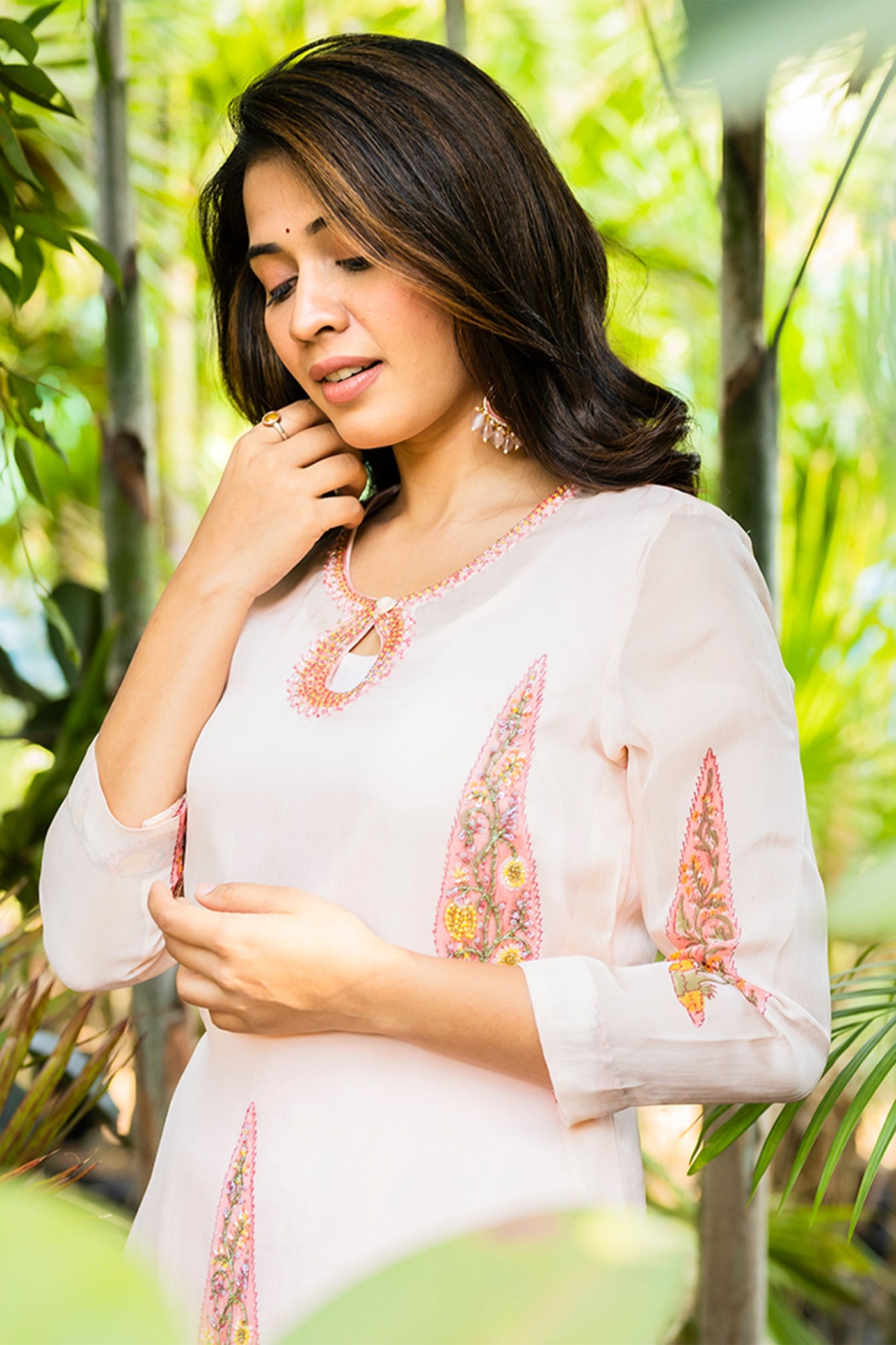 Champagne pink kurta set