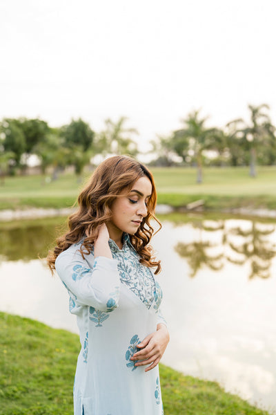 Idyllic aisle blue kurta