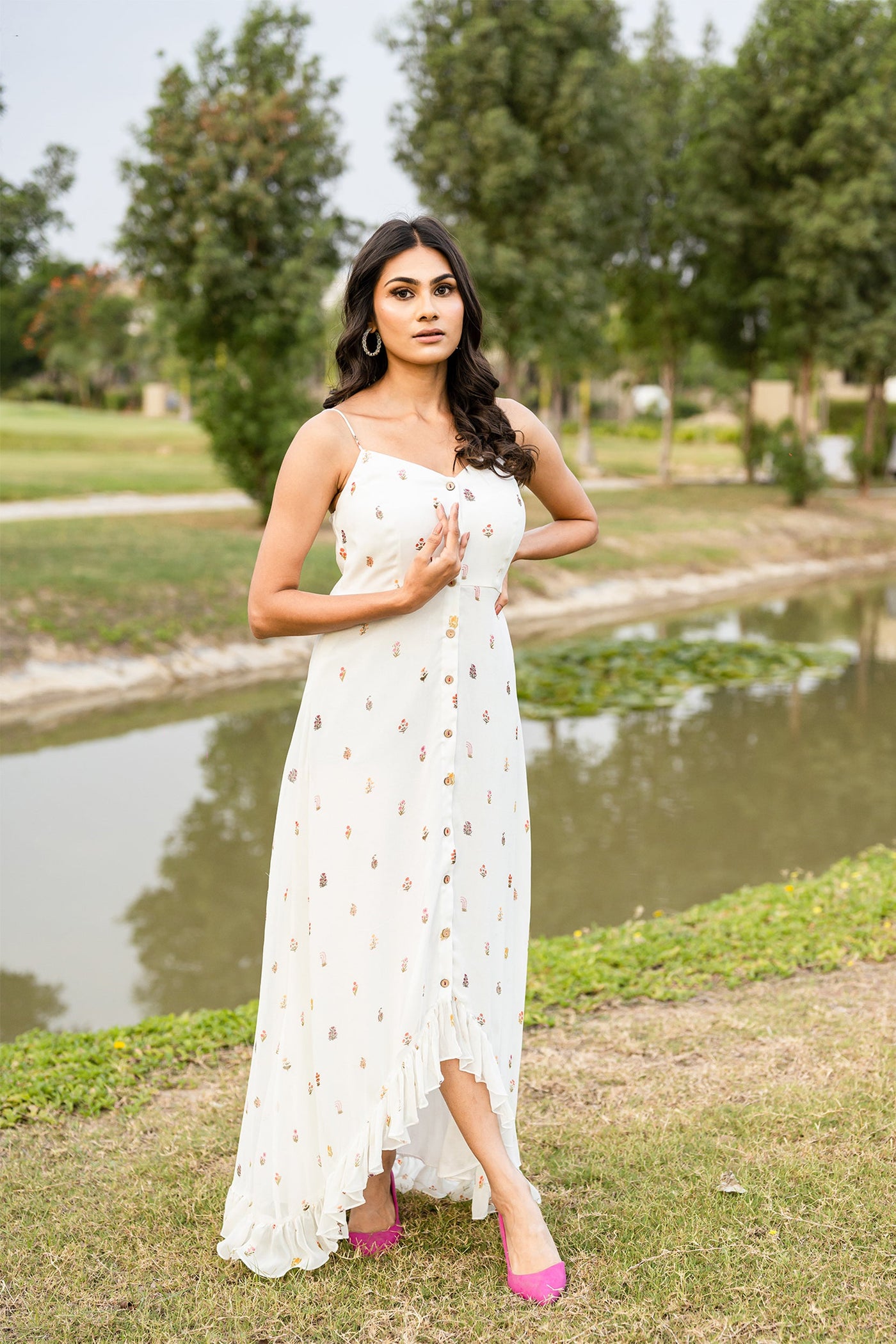 Daisy white long dress