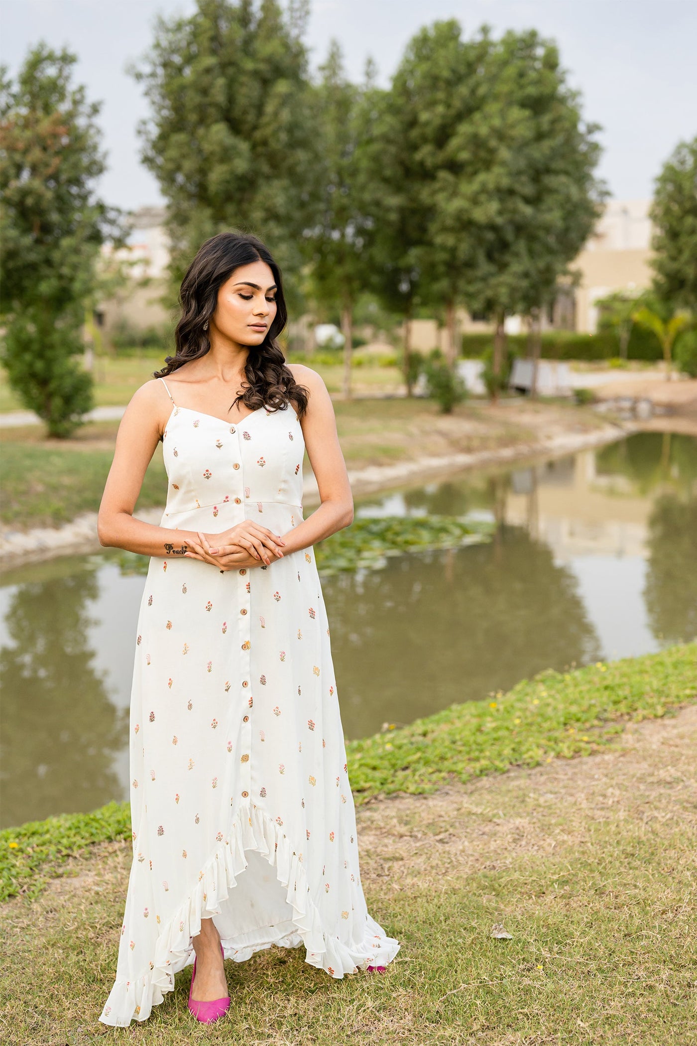 Daisy white long dress