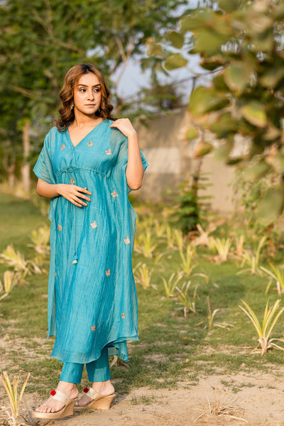 Teal kaftan set