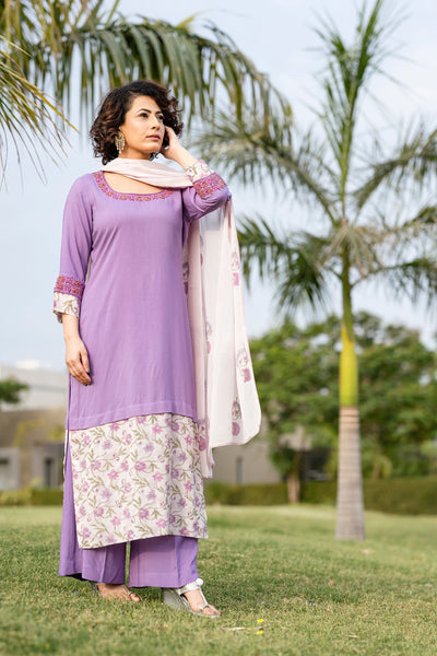 Lavender kurta set