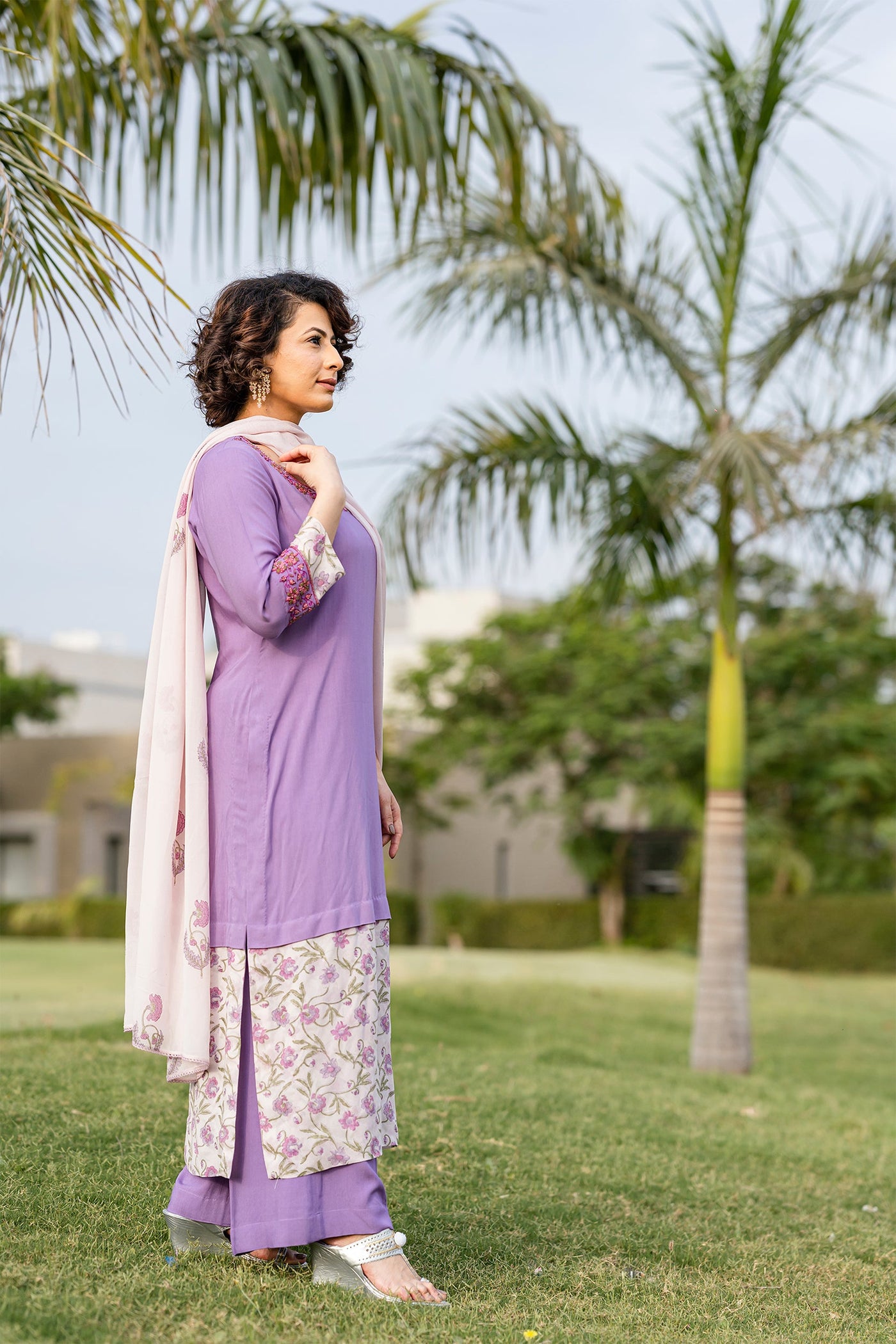 Lavender kurta set