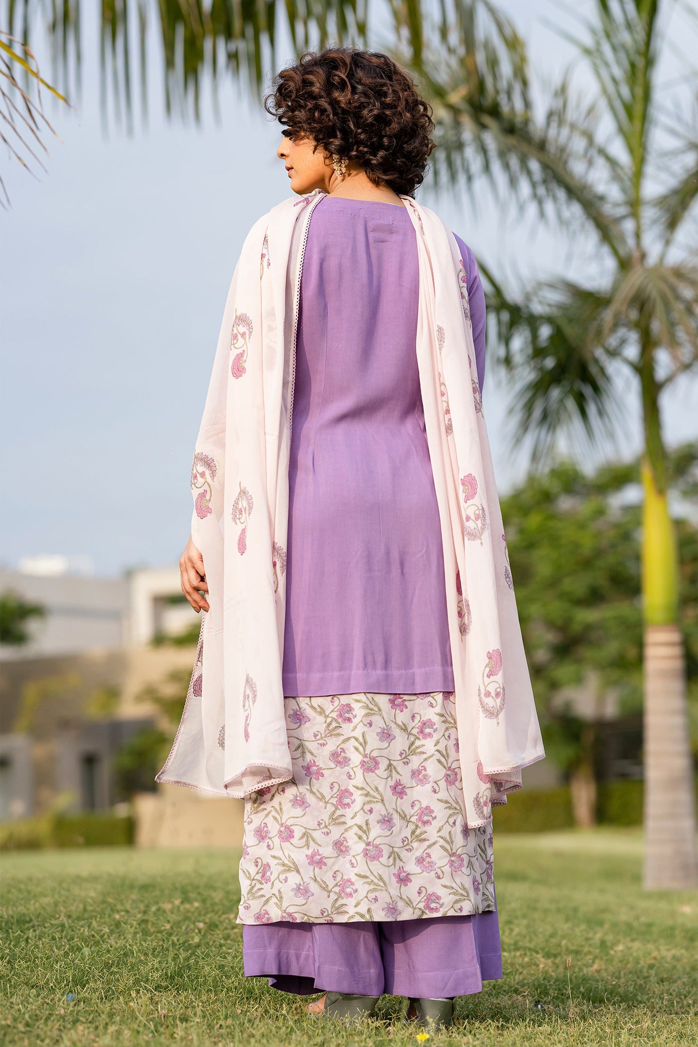 Lavender kurta set